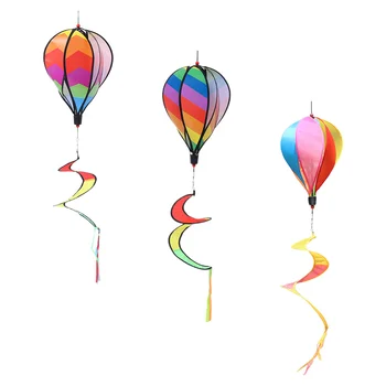 Vânt Cald Balon Cu Aer Gardenwindmill Curcubeu În Aer Liber Agățat Decoratiuni Spirală Decor Pinwheels Felinar Clopotei Ornamente