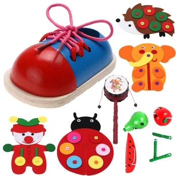 1 Bucată Copii DIY Ceas Eva de Învățare de Învățământ de Moda Copilul Cheotoare Pantofi Copii Montessori Jucarii din Lemn Jucarii pentru Copii Jucării din Fetru