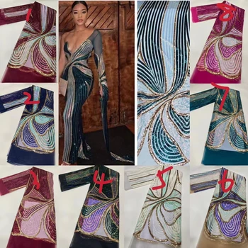 Opt Culori Franceză Paiete Dantelă Tesatura De Calitate Africane Dantela Tul Net Țesături Pentru Îmbrăcăminte Rochie
