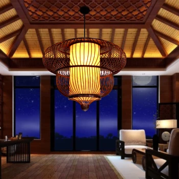 Chineză cușcă de bambus lampi Hotel Restaurant Club ceainarie Cafenea personalitate creatoare de Sud-est lumini pandantiv ZA ZL488
