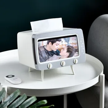Creative TV cutie de șervețele de bucătărie de uz țesut cutie de depozitare sufragerie hârtie de desen de cutie multi-funcțional telefon mobil rack