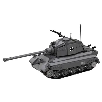 771PCS MOC Blocuri-al doilea Război Mondial Militar Seria Armata germană Regele Grele Tiger Tank Model de Kit