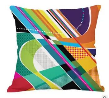 colorate stil pop față de pernă de bumbac lenjerie de pat pătrat de culoare rezumat canapea arunca față de pernă decorative, pernă acoperă pernă caz 2