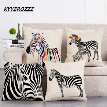 Fierbinte Zebra Decorative Perne Caz de Înaltă Calitate, Lenjerie din Bumbac Pernă Decor Creativ pentru Canapea Masina