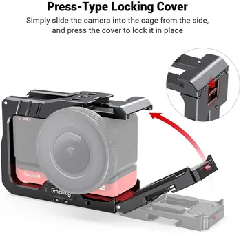 SmallRig Vlogging Aluminiu Cușcă pentru Insta360 O R Vlog Cușcă Pliere GoPro-tip montare degetele 2798