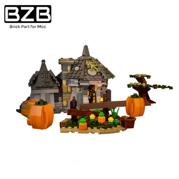 BZB MOC Retro City Casa de Creație Pub Casa de Dovleac Building Block Model de Aniversare pentru Copii de Halloween DIY Jucării de naștere. cele mai Bune Cadouri