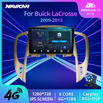 NAVICAR 2Din Android10.0 Radio Auto Pentru Buick LaCrosse 2009-2013 Navigare GPS Receptor Stereo Auto Radio Bluetooth Player IGO