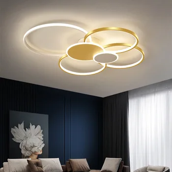 Nordic Dormitor cu Led-uri Lampă de Plafon Simplu Post-moderne în Cameră Toată Casa Pachetului Net Celebrity Acasă Atmosferice Living Lămpi