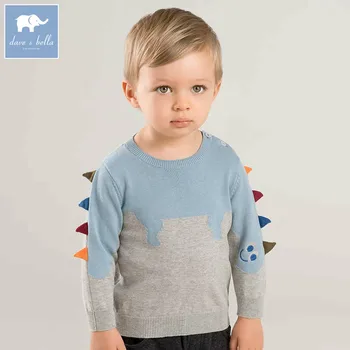DBW8558 dave bella toamna tricotate pulover bebe baieti moda pulover copii copilul topuri copii pulover tricotate