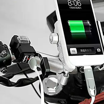 Dual Port USB 12V Impermeabil Motocicleta Motocicleta de Ghidon Încărcător 5V 1A/2.1 UN Adaptor de Priza de Alimentare pentru Telefon Mobil K3C0 4