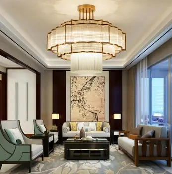 Nou Chinezesc candelabru simplu living modern lampa creative lampă de cristal restaurant candelabru villa hotel lobby lampa
