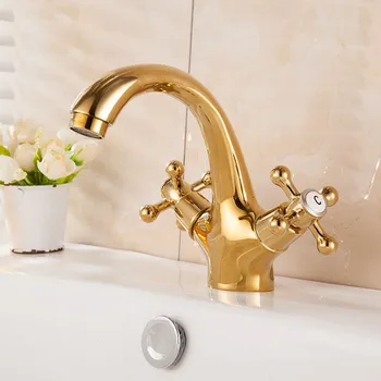 Europene robinet bazin de cupru singur orificiu coarne antic acasă se spală cu apă rece și apă caldă funcția pentru robinet