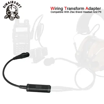 Element Z145 Tactice de Cabluri Transforma Adaptor Pentru Paintball, Tir Accesorii de Vânătoare Cască Microfon Conecta ASV