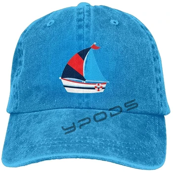 Bowlife Adulți Barcă Mare Epocă Șapcă De Baseball Denim Pălărie 5 Panel Hat