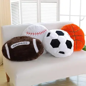 Noua Creatie de Fotbal în Formă de Perne Pufoase Umplute Pluș Moale Durabil Sport Jucărie Stil de Joc Cadou pentru Copii, Decor Camera
