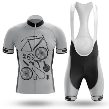 NOI 2022 Epocă Ciclism Jersey Stabilit Echipa de Sport Biciclete Bărbați Îmbrăcăminte iute Uscat Vara Maneca Tricou Ciclism Salopete Scurte Gel Pad