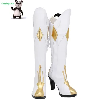 Genshin Impact Jean Alb Cosplay Pantofi Cizme Lungi Mai Personalizat-A Făcut Pentru Bărbat-Femeie Halloween CosplayLove