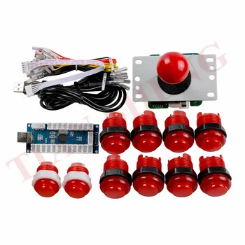 DIY Arcade Joystick-ul Kituri de 1 jucător Sanwa joystick+arcade LED-uri buton +USB jocul encoder pentru PC PS3 XBOX360 Android MAME Joc Roker