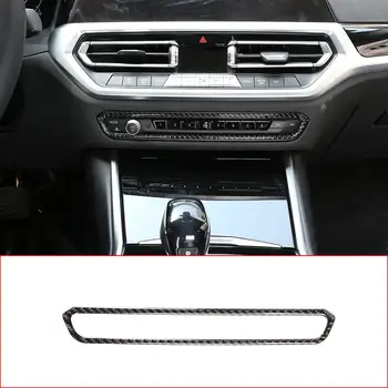 Autocolant auto Pentru BMW Seria 3 G20 2019-20 Real Fibra de Carbon 3D Autocolant Centrală de Control Volum Cadru Tapiterie Interior Accesorii Auto