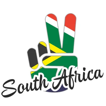 Noua Africa de Sud Flag Reflectorizante Victorie Degetul Acoperi Zgarieturile Auto-Autocolant Decal pentru Bara de protecție Alt Vehicul KK Masina Decal