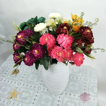 Bogat și multi-stratificat crizantema de emulare de flori Handmade floare de producție Nunta de flori uscate de flori decor Acasă