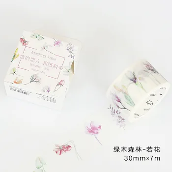 3cm 7m 1 Buc Naturale Design Planta o floare pentru tine Stil Bandă Washi DIY Album Eticheta adezivă de Mascare Decor Acasă