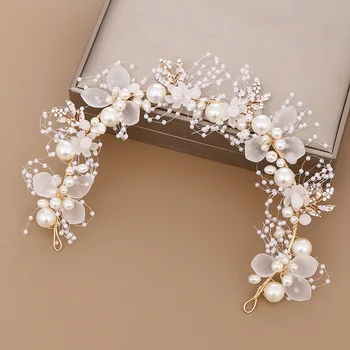 Mireasa de susținere nou manual frizură floare perla accesoriu de păr