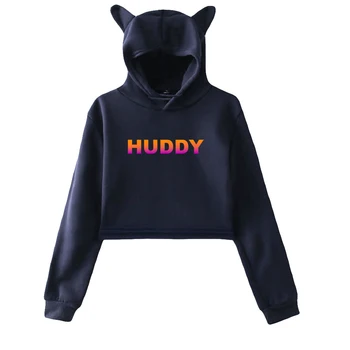 Lil Huddy nouă primăvară fierbinte Kawaii pisică ureche de bumbac hanorac casual all-meci pulover vrac confortabil scurta sexy cu glugă topuri 3