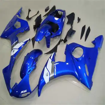 Pentru YZF 600 R6 2003 2004 2005 YZF600R Plastic ABS Motocicleta Albastru Carenaj Kit de Caroserie YZFR6 03 04 05 YZF600R6 YZF 600R