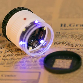 30X Portabile Cilindrice Lupa Mini Buzunar Bijutieri Lupa Lentile de Sticlă cu LED-uri Lampa UV Bijuterii Amplifica Lupă Bijuterii Instrument