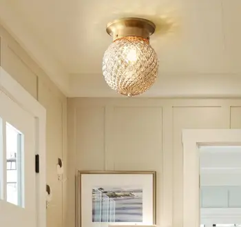 Tot de cupru American lampă de plafon simplu și creativ lumina de intrare coridor balcon lămpi