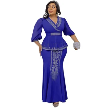 2 Seturi De Piese Topuri Si Fusta Dashiki Africane Rochii Pentru Femei De Moda Cu Maneci Lungi Partid Poartă Cosplay Costum Halat Marocaine