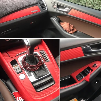 Auto-Styling 3D/5D Fibra de Carbon Auto Interior Consola centrala Culoare Schimbare de Turnare Decalcomanii Autocolant Pentru Audi Q5 2010-2018