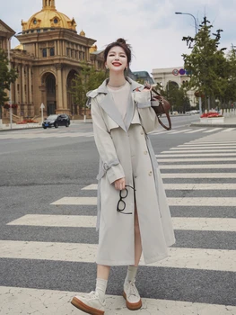 Mantou pentru femei de Primavara Toamna anului 2022 cu Gluga Împletit coreean Jacheta Liber de Înaltă calitate Doamnelor Mantie Design Popular Canadiană