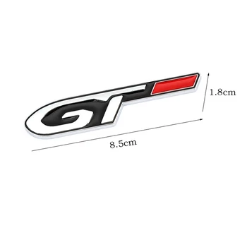 Masina de Metal Autocolant Logo-ul GT Insigna Decalcomanii pentru Peugeot GT RCZ 508 308 3008 5008 KIA Forte Optima Stinger Sorento Renault Clio Megane