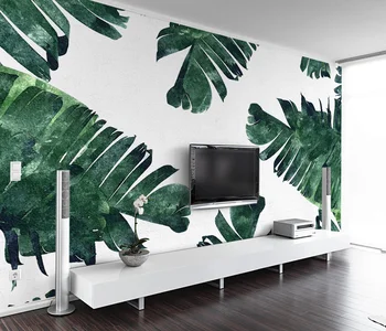 Fundal personalizat de perete frunze de banane plante dormitor living fundal pictura murala de perete tapet mural 3d tapet de perete pentru