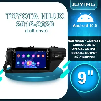 9 inch Centrală Multimidia 1 din Radio, DVD Automotivo Android 10 Unitatea de Cap Carplay 4G TPMS Pentru Toyota Hilux 2016 2020 Plecat cu Mașina