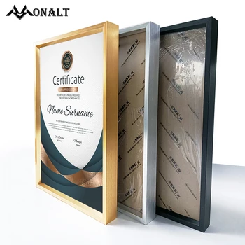 A3 A4 Rame De Onoare Certificat De Licență De Afaceri Rama Foto Premium Aur, Argint Panza Pictura Decor De Perete Cadru Metalic