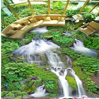 wellyu Personalizate picturi murale de mari dimensiuni din pvc rezistent la apa HD frumusețea naturală a peisajului podea 3d gros rezistent la uzura etaj autocolante