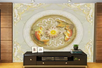 Personalizat 8d relief textura lotus marmură jad calmar tapet mural dormitor 3D Parget tapet 3d de decorare perete