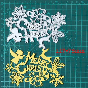 Crăciun fericit Bomboane de Metal de Tăiere Moare Pentru Timbre Scrapbooking Șabloane DIY Hârtie Album Carduri Decor în Relief 2020 Nou