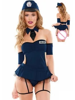 Femeile Adulte Polițist De Poliție Lenjerie Sexy Body Polițiste Joc De Rol Erotic Set Uniform Pasiune Tentația De Costum