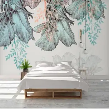 Foto personalizat Tapet 3D Planta Tropicala Frunze de picturi Murale Camera de zi Dormitor Decor Acasă Pictura pe Perete Papel De Parede gazete de Perete