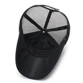 XdanqinX Reglabil Dimensiune Femei Coada de cal pălărie de Vară pentru Bărbați Respirabil ochiurilor de Plasă Capace Scrisoare Broderie de protecție Solară de Pescuit Pălărie 5
