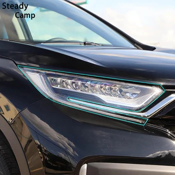 2 Buc Far Auto cu Folie de Protectie Faruri Negru Transparent TPU Autocolant Pentru Honda CR-V CRV 2017 2018 2019 2020 Accesorii 2
